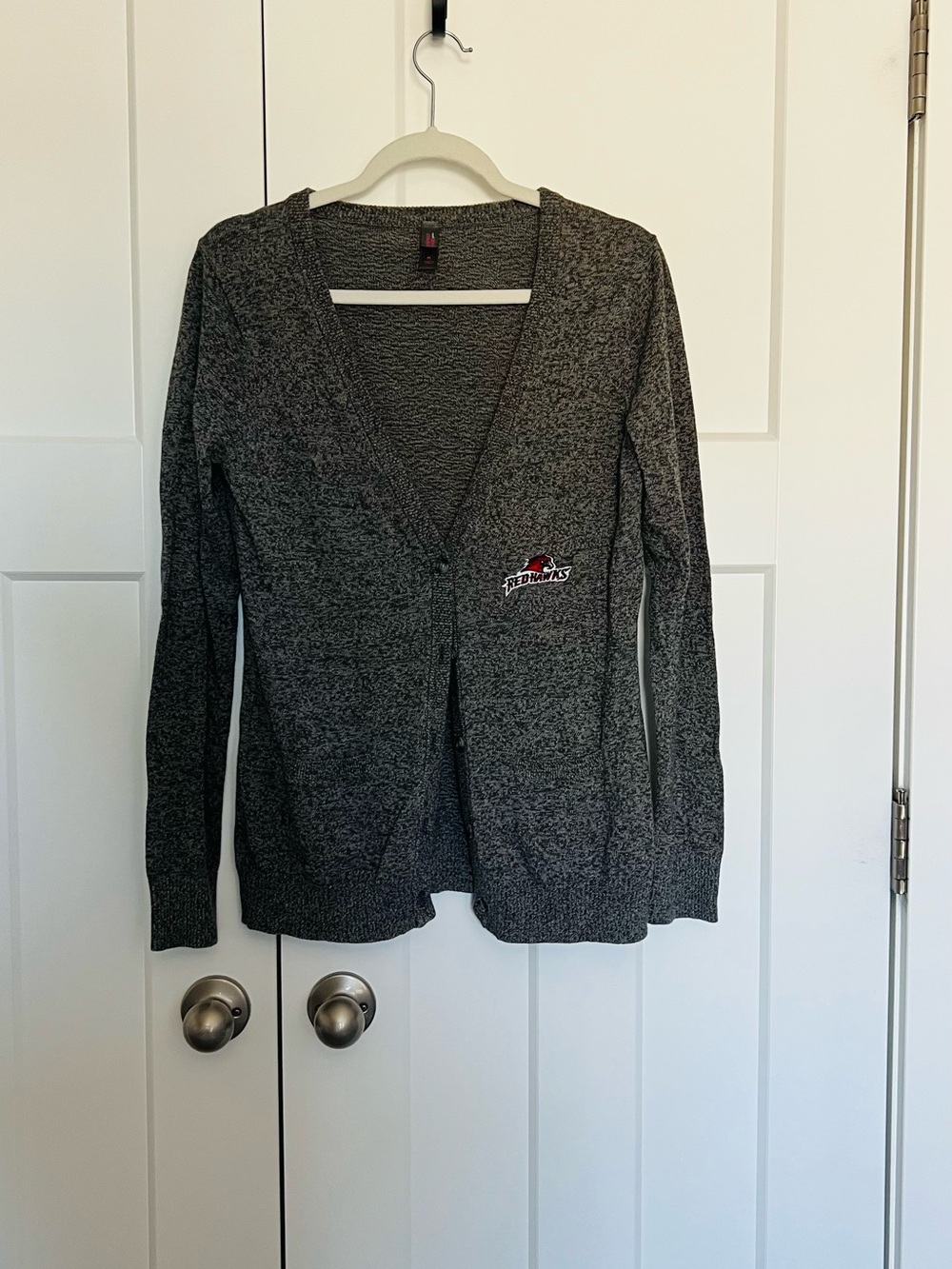 District Dark Gray V-Neck Button Cardigan